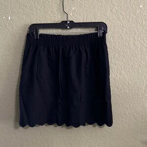 J. Crew Black Scalloped Hem Skirt